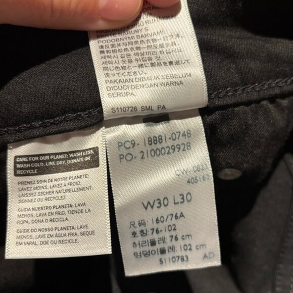 Levi's 711 skinny jeans Stretch size 30 black - never worn! - Picture 8 of 8